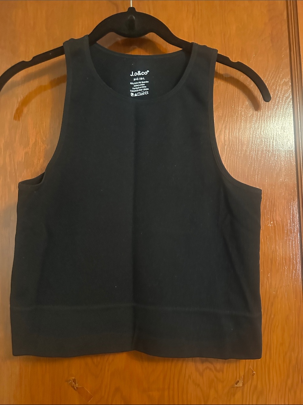 Black Ribbed Tank Top